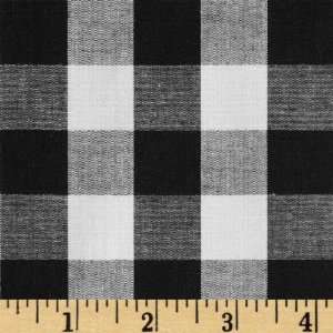 50 Wide Stretch Yarn Dyed Shirting Plaid White/Black Fabric By The 