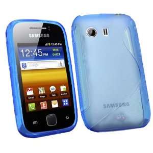   S5360 Galaxy Y   Blue S Wave Hydro Gel Protective Case Electronics