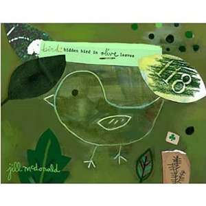  Green Bird by Jill McDonald 9x7 in Baby