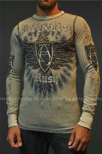 Affliction GSP Georges St Pierre Forever Reversible Thermal Tee T 