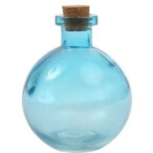  8.8 oz. Aqua Blue Ball Glass Bottle