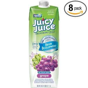 Juicy Juice DHA Juice, Grape, 33.8 Ounce Packages (Pack of 8)  