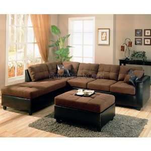Coaster Furniture Harlow Two Tone Sectional Living Room Set (Chocolate 