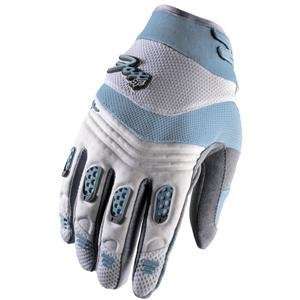   Racing Womens Dirtpaw Gloves   2007   Medium/White/Blue Automotive