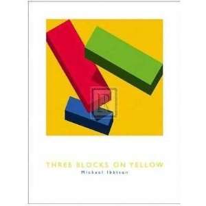  Three Blocks On Yellow Poster Print
