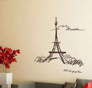 PARIS EIFFEL TOWER Decor Wall Paper Sticker Decal 058  