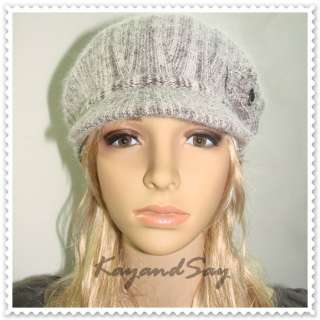 type cap hat material rabbit fur wool sequins colour gray brown size 