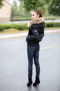   2011 New Women hooded FUR+90% duck winter down parka coat jacket