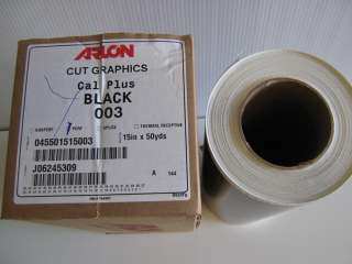 Arlon CalPlus Sign Vinyl Film Black 15x10yd perforated  