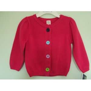 Carters Girls 100% Cotton Knit Button Front L/S Cardigan Sweater Pink 