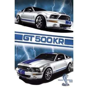 GT 500 KR Ford Shelby Mustang Racing Car Poster 24 x 36 inches  