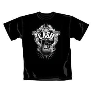 Loud Distribution   Johnny Cash   Guitar Shield T Shirt 
