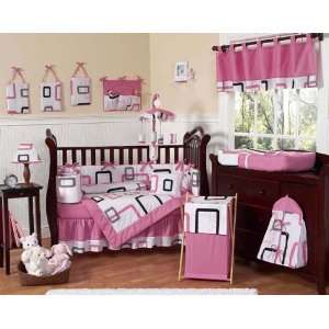   And Black Geo 9 Piece Baby Girl Crib Bedding Set By Jojo Designs Baby