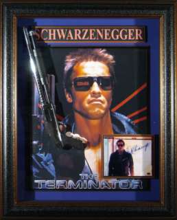 TERMINATOR Arnold Schwarzenegger Autographed Poster Display  