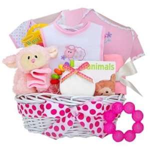   Me Little Lamb Baby Girl Keepsake Gift Basket   Personalized Baby