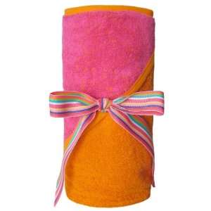  Hot Pink and Orange Infant Hooded Towel 