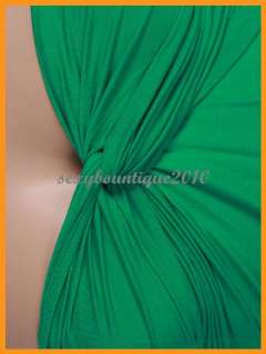   Strapless Pleated Hip Wrapped Backless Party Mini Dresses Green New
