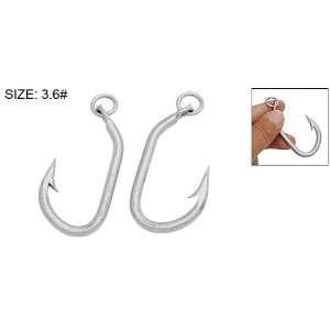  Como 2 PCS Silvery Metal Tunny FishTrolling Fishhook 