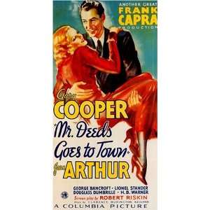   Mr Deeds Goes to Town Vintage Gary Cooper Movie Poster