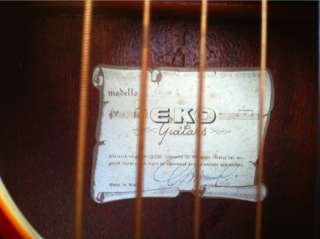 VTG Eko Italian made acoustic guitar 70s 60s Folk old  