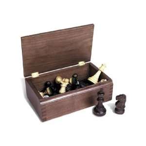  American Puzzles, Weighed Wood Chessmen in Wood Box Toys 