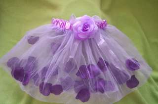 TUTU flower petals Skirt baby & girl lavender/purple  