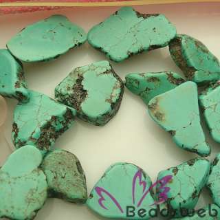 Natural Turquoise Stone Large Nugget Loose Beads 16.5  