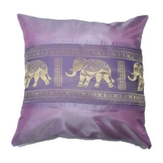 Pillow Casie Cusion Thai Silk THROW 17x17 Elephant KE  