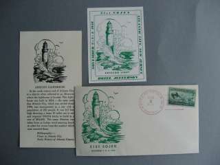 USA eventcover 1956, SOJEX, cover Ill. lighthouse + non postal S/S 