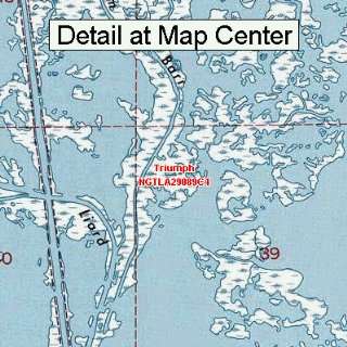  USGS Topographic Quadrangle Map   Triumph, Louisiana 