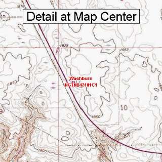  USGS Topographic Quadrangle Map   Washburn, North Dakota 