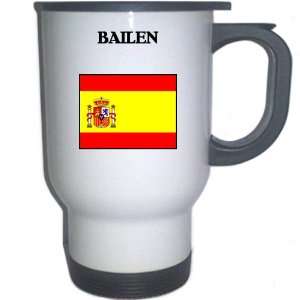  Spain (Espana)   BAILEN White Stainless Steel Mug 