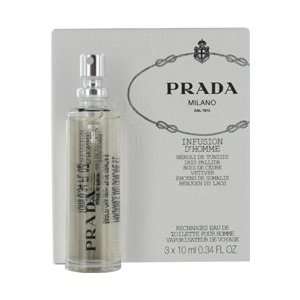 PRADA INFUSION DHOMME by Prada Gift Set for MEN EDT SPRAY REFILL .33 