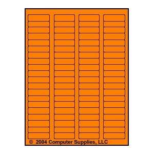  Label Outfitters® Fluorescent Neon Orange Color LASER ONLY Labels 