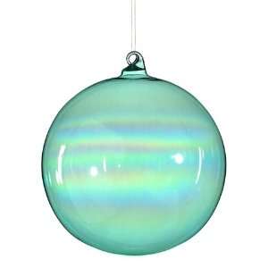  4.75 Glass Bubble Ornament Aqua (Pack of 6)