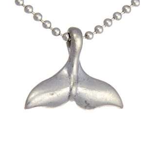  Metal Casting Whale Tale Pendant Necklace    Made In The 