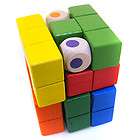 Rainbow Dominoes Tetris Cube Solid Wood Brain Teaser Game Moon 