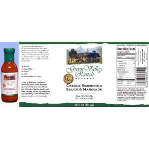 Green Valley Ranch Reserve   Creole Simmering Sauce & Marinade   12 Oz 