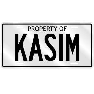  PROPERTY OF KASIM LICENSE PLATE SING NAME