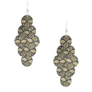  G by GUESS Snake Print Earrings, BLACK Jewelry