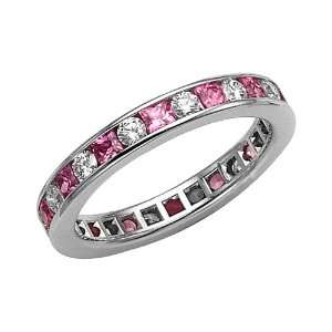  1.80 cttw Karina B(tm) Genuine Pink Sapphire Eternity Band 