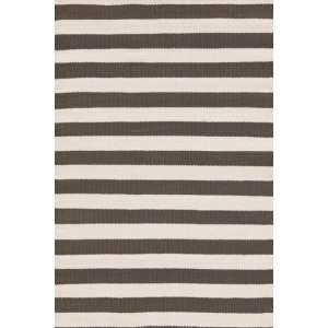  Dash And Albert Trimaran Stripe Charcoal/Ivory 6 x 9 Area 