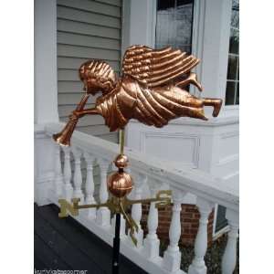  SWEET POLISHED COPPER ANGEL WEATHERVANE W/DIRECTIONALS 