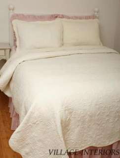 HOTEL COLLECTION IVORY MATELASSE QUEEN COTTON QUILT  