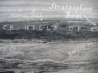1936 Stratobowl BALLOON Photo BLACK HILLS South Dakota  