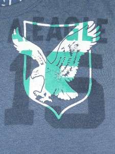 American Eagle AE Mens Overdye Blue T Shirt New NWT  