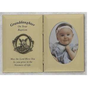    Double Granddaughter Baptism Plaque Picture Frame Gift Baby