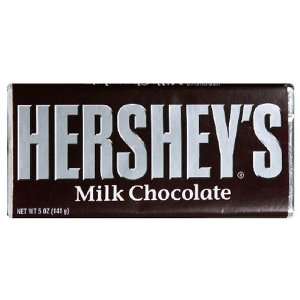 Hersheys Milk Chocolate Bar, 5 Ounce Bars (Pack of 12)