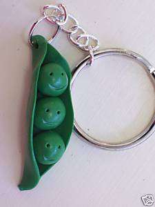 Peas In a Pod Key Chain~For Triplets or Family of 3~  