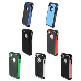Colorful Impact Triple Combo Hard Soft Case Cover For Apple iPhone 4 
